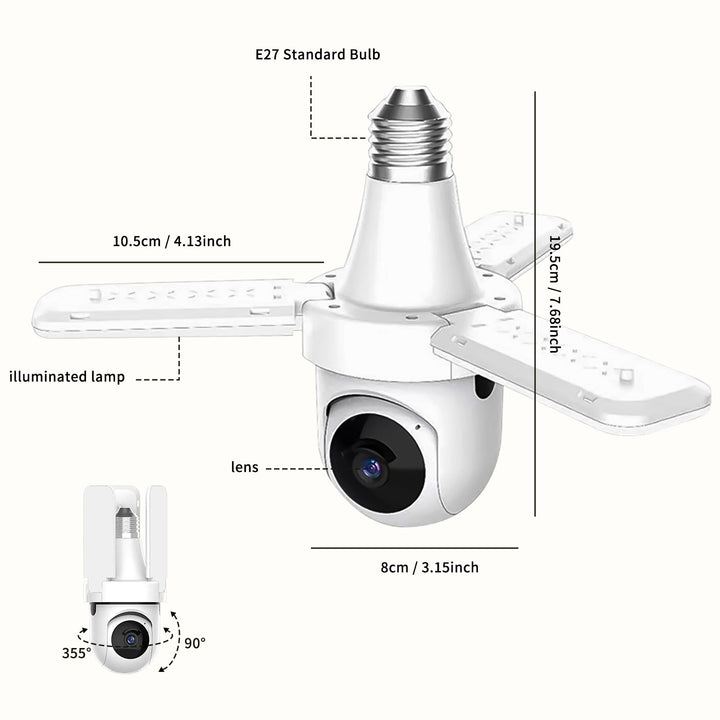 Revolutionize Your Security with the 3-Leaf Fan Light Bulb Security Camera
