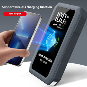 Stay Powered and Ready with the Wireless Charger Large Screen Automobile Emergency Start Power Source 12V