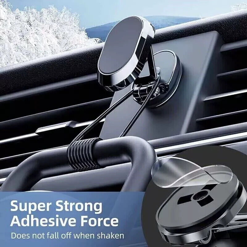 Magnetic Car Phone Holder Dashboard Mount Rotatable Water-Resistant