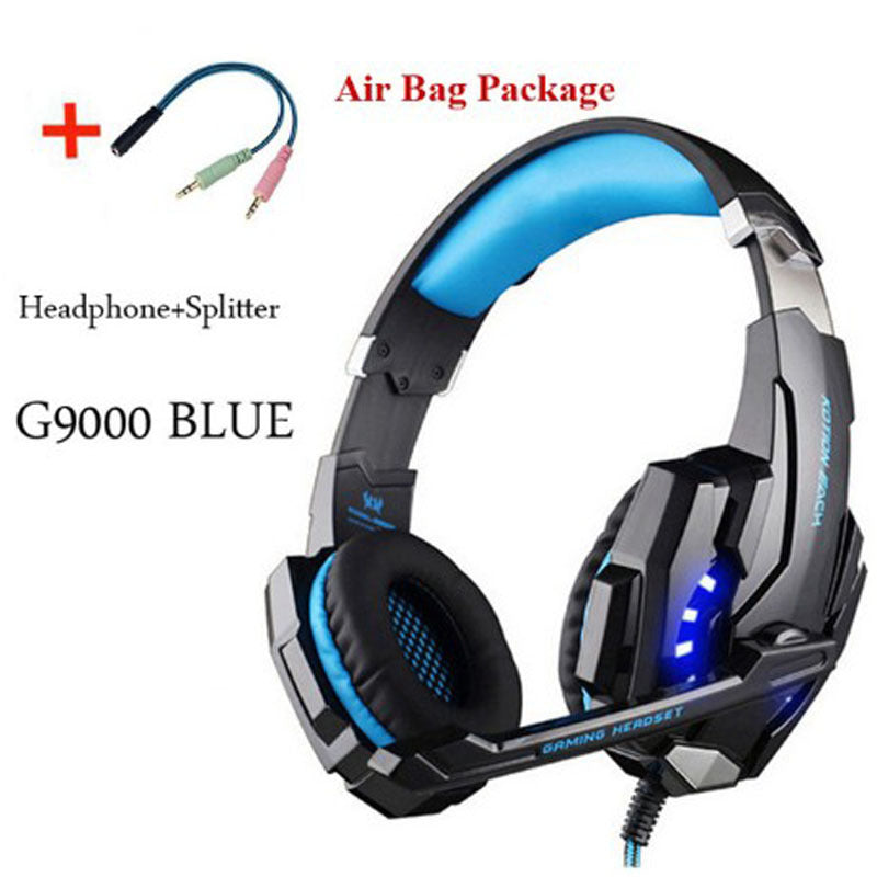 Wired Gaming Headset with Surround Sound, Deep Bass, and Mic
