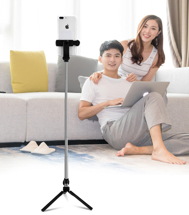 Apple-Compatible Bluetooth Selfie Stick with Tripod for Mobile Live Streaming