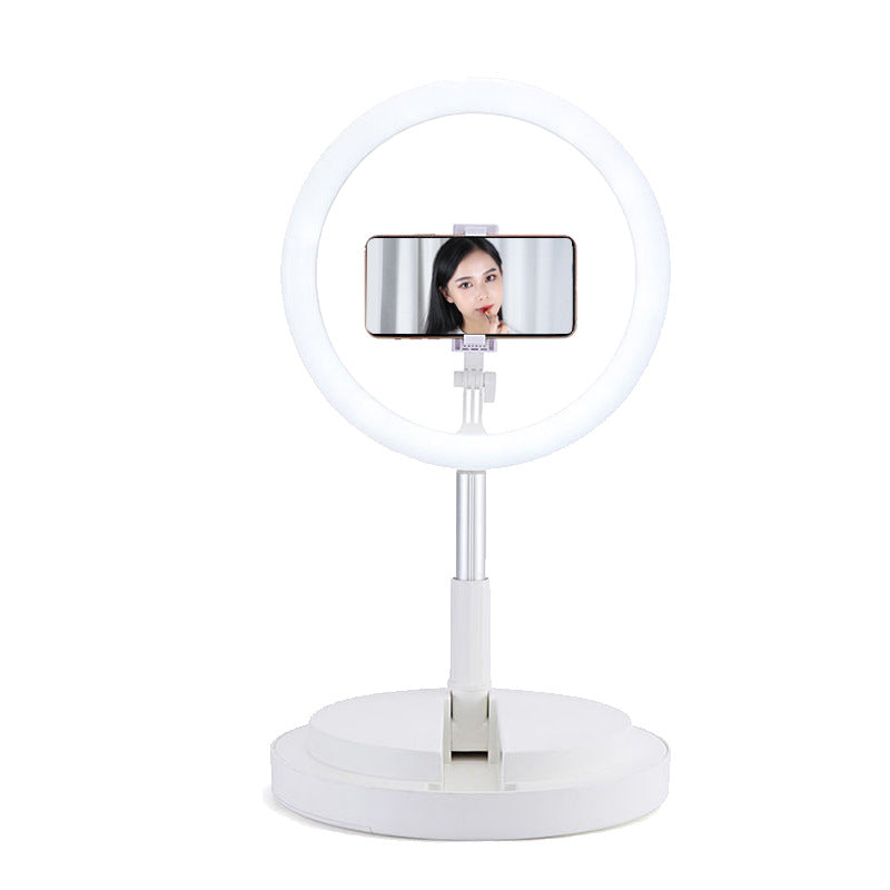 Apple-Compatible 10-Inch Dimmable LED Ring Light with Tripod for Selfies and Video