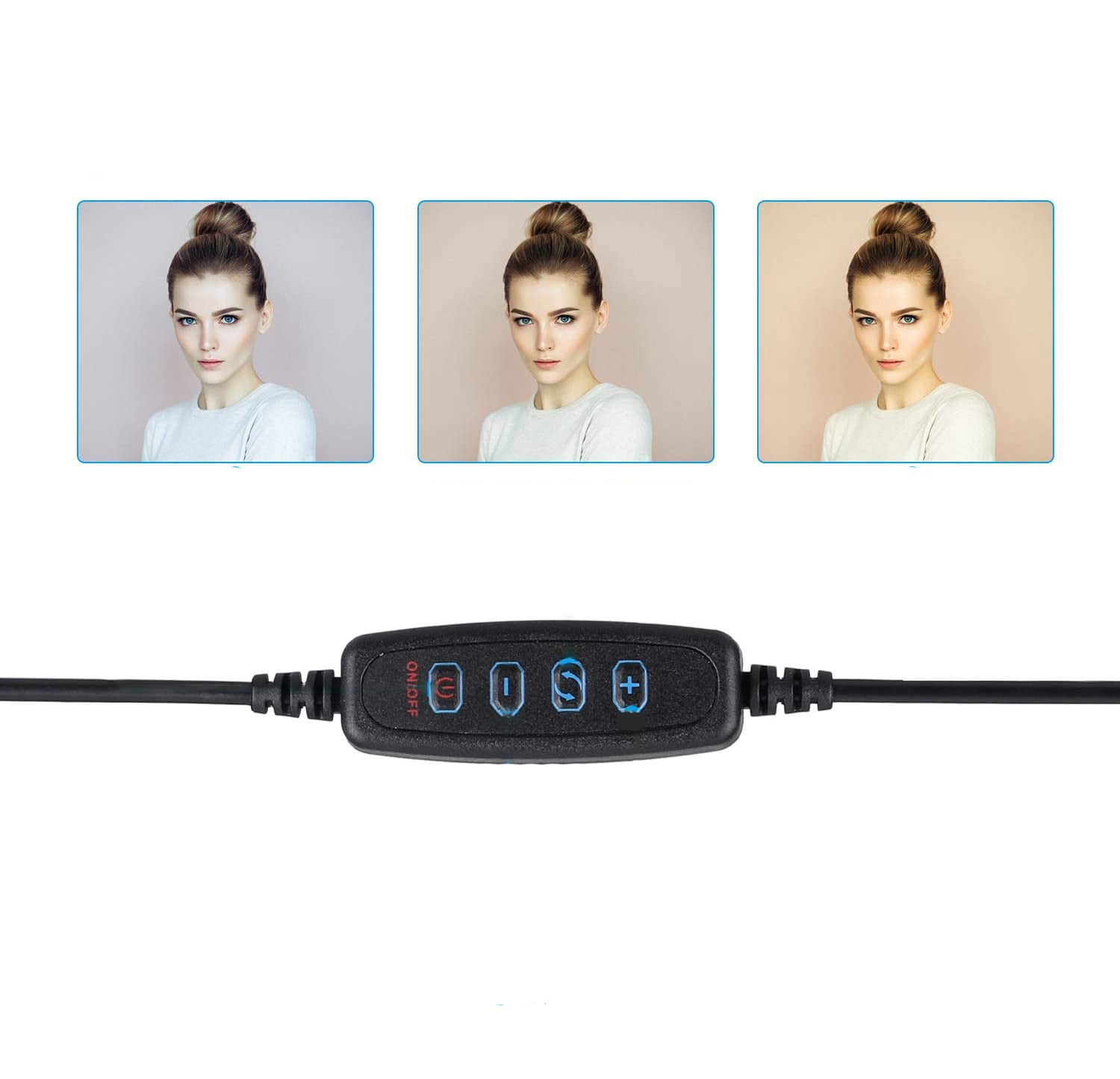 Apple-Compatible 10-LED Ring Light with Tripod for Selfies and Video