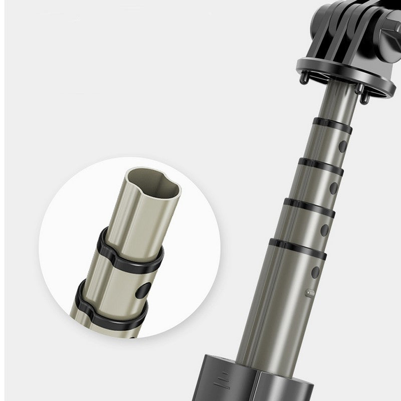 Apple-Compatible Mini Folding Bluetooth Selfie Stick with Light and Tripod
