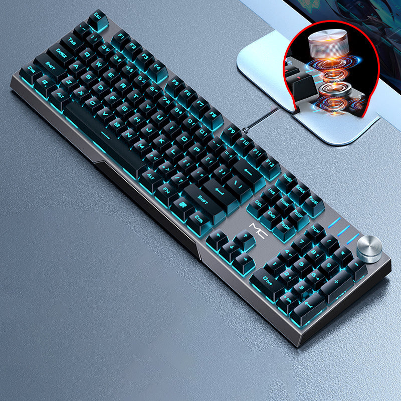 Mechanical Gaming Keyboard Wired with Green, Black, Brown, and Red Switches