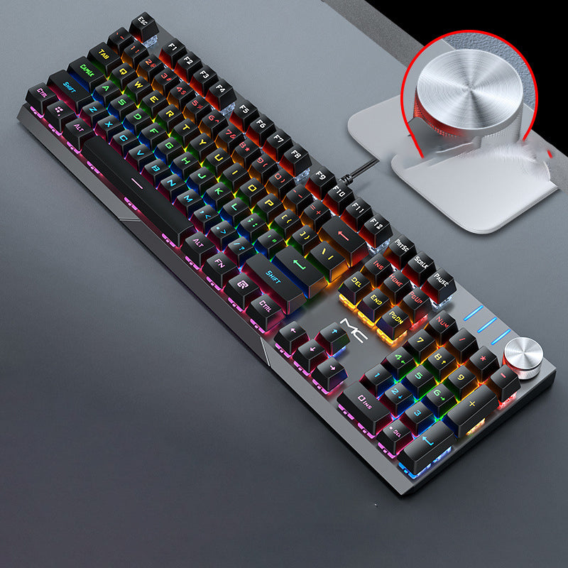 Mechanical Gaming Keyboard Wired with Green, Black, Brown, and Red Switches