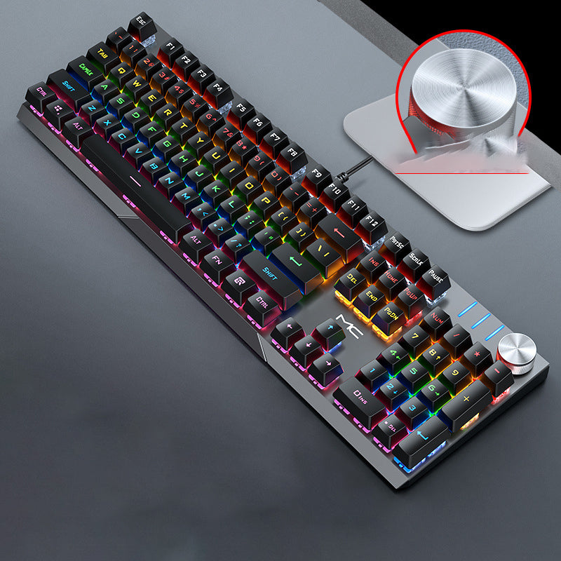 Mechanical Gaming Keyboard Wired with Green, Black, Brown, and Red Switches
