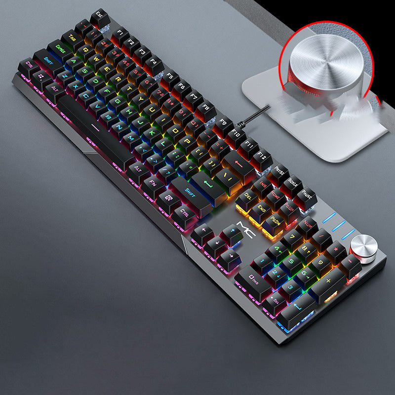 Mechanical Gaming Keyboard Wired with Green, Black, Brown, and Red Switches