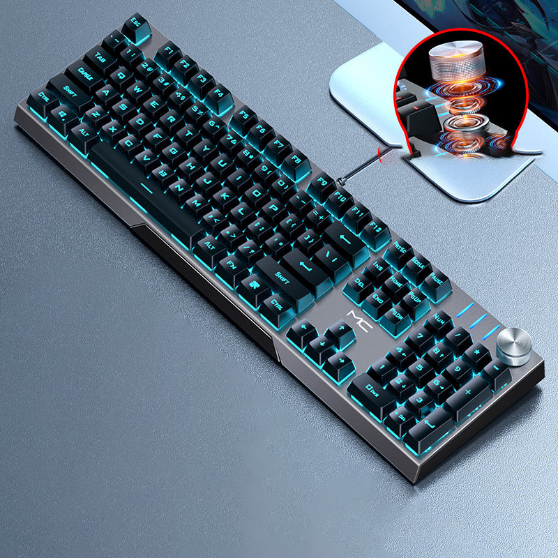 Mechanical Gaming Keyboard Wired with Green, Black, Brown, and Red Switches