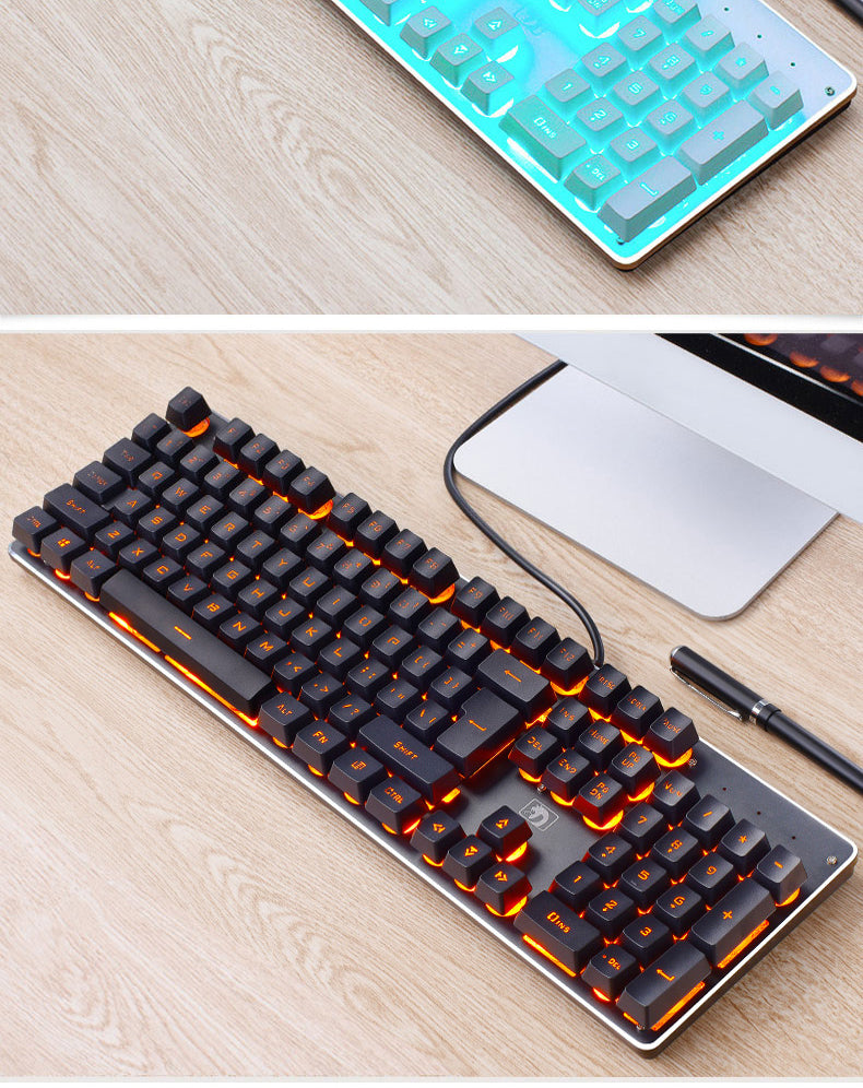 Wired Retro Luminous Gaming Keyboard for PC and Desktop