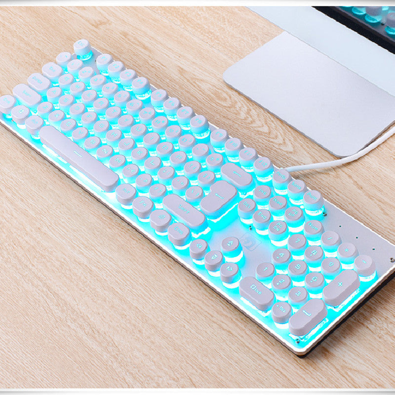 Wired Retro Luminous Gaming Keyboard for PC and Desktop