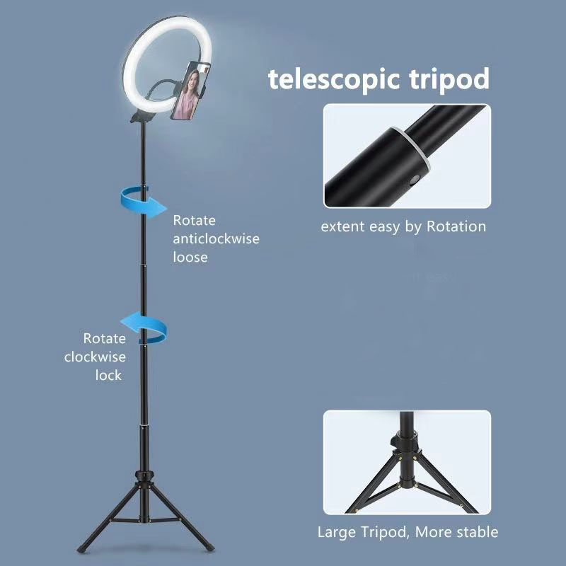 Dimmable USB LED Ring Light with Tripod for Selfies and Video, Apple Compatible