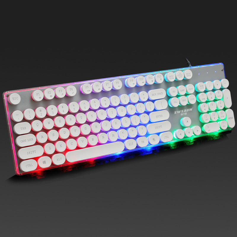 Forerunner GX60 Retro Glowing USB Wired Gaming Keyboard for PC