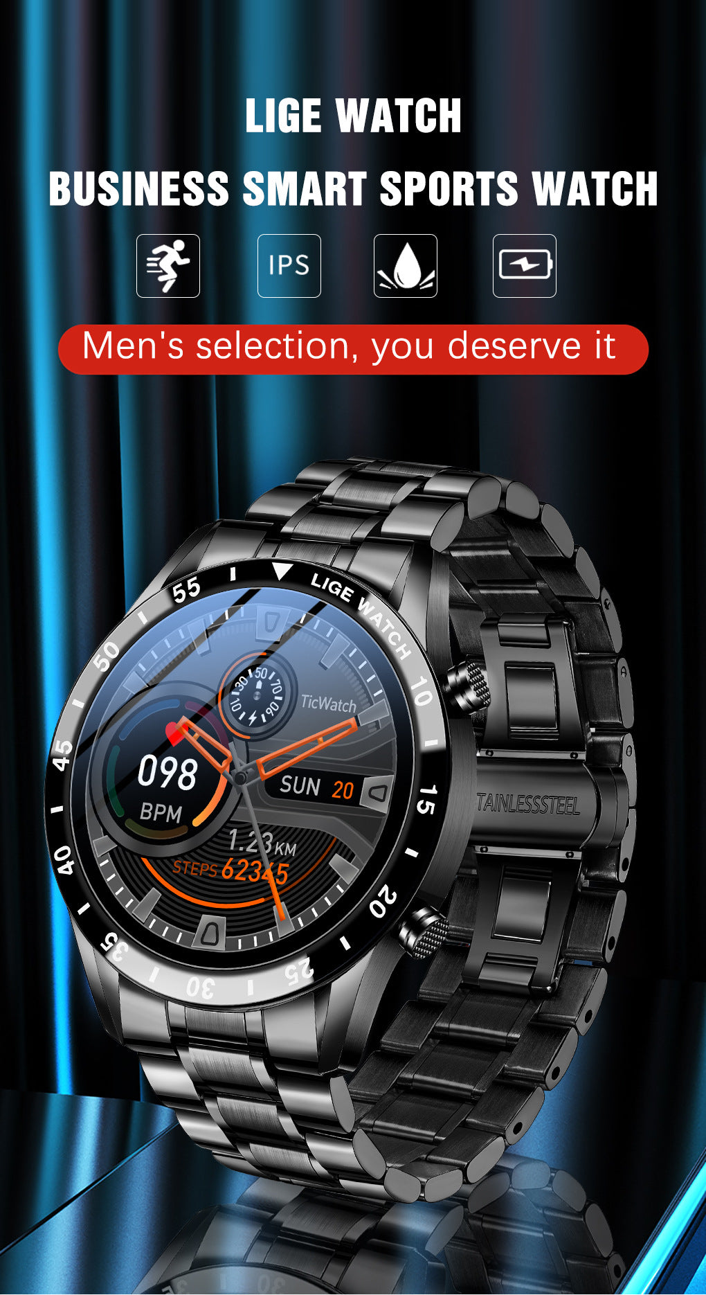 Lige Smart Watch Upgrade Wearable Device