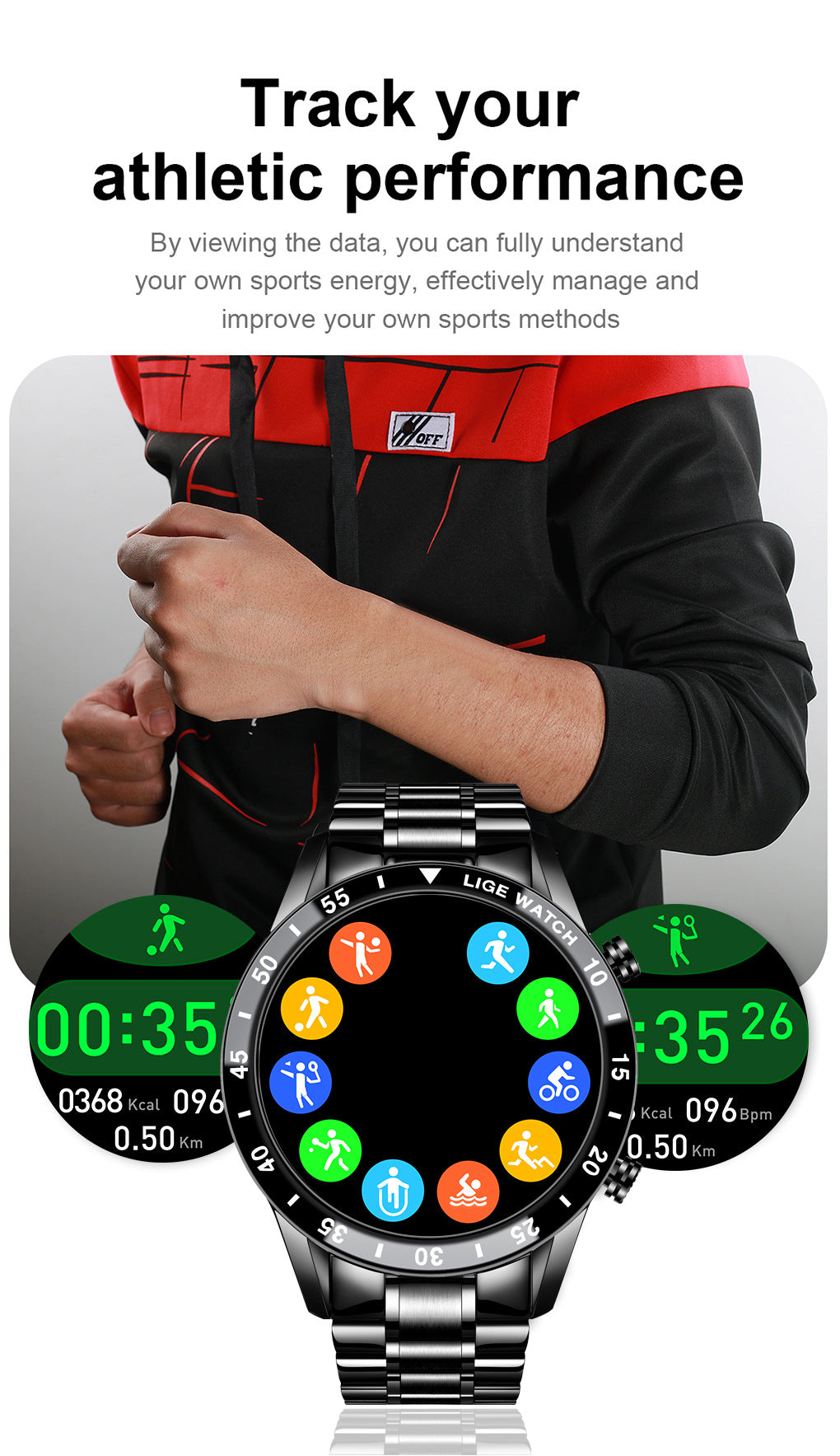 Lige Smart Watch Upgrade Wearable Device