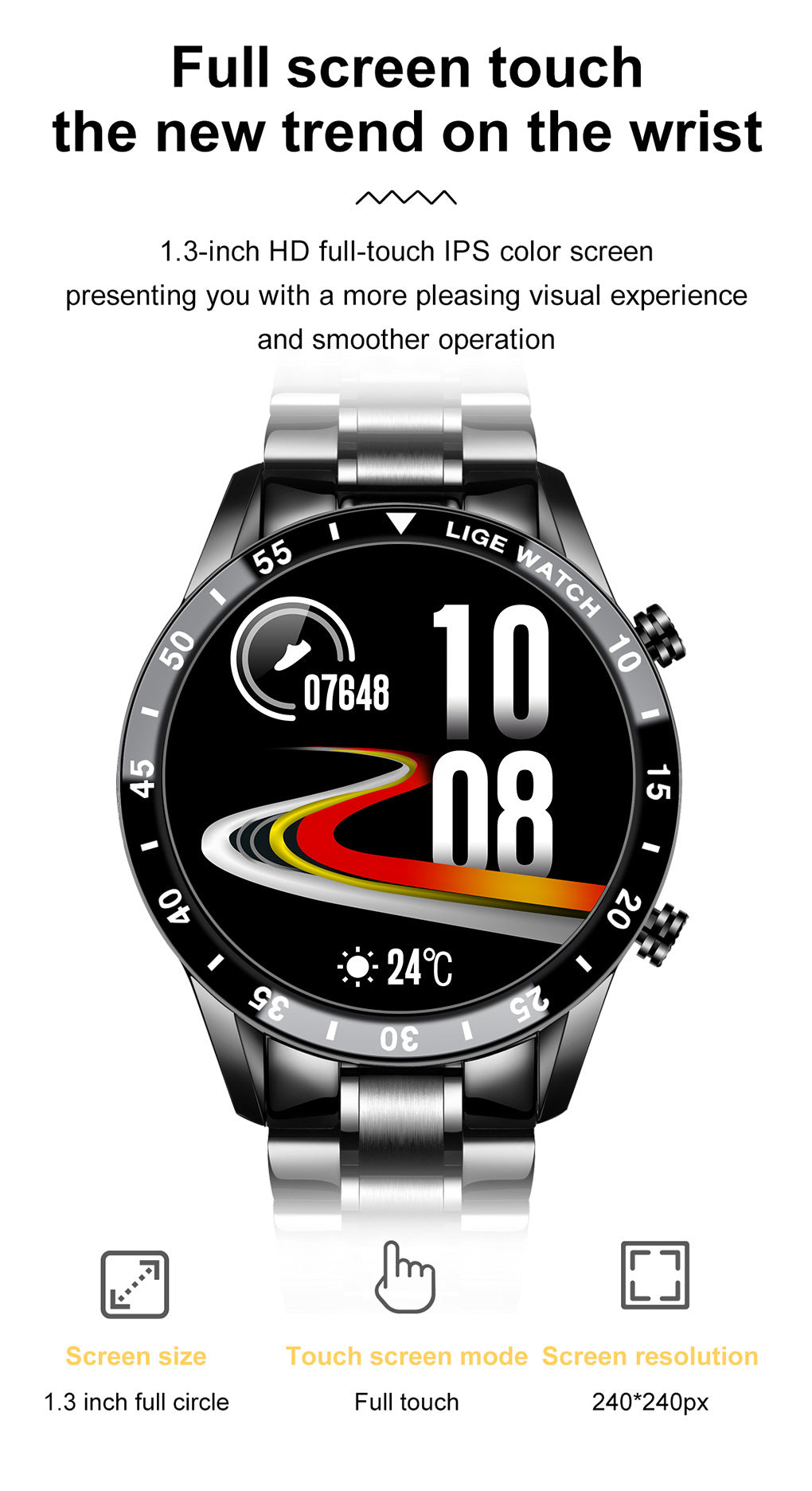 Lige Smart Watch Upgrade Wearable Device