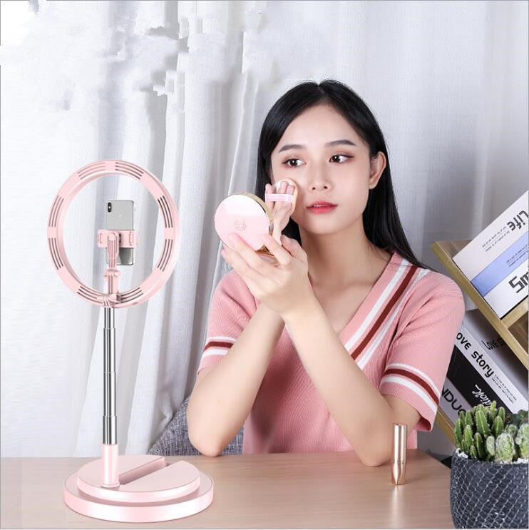 Apple-Compatible 10-Inch Dimmable LED Ring Light with Tripod for Selfies and Video