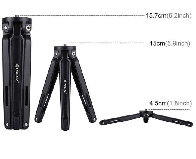 Apple-Compatible Mini Metal Desktop Tripod for Mobile Phones