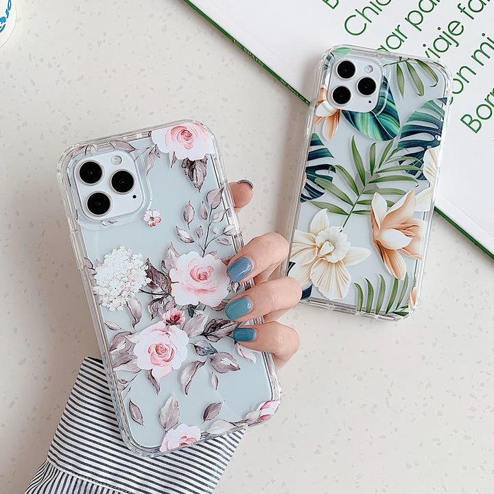 Banana Leaf Watercolor Design Protective Phone Case