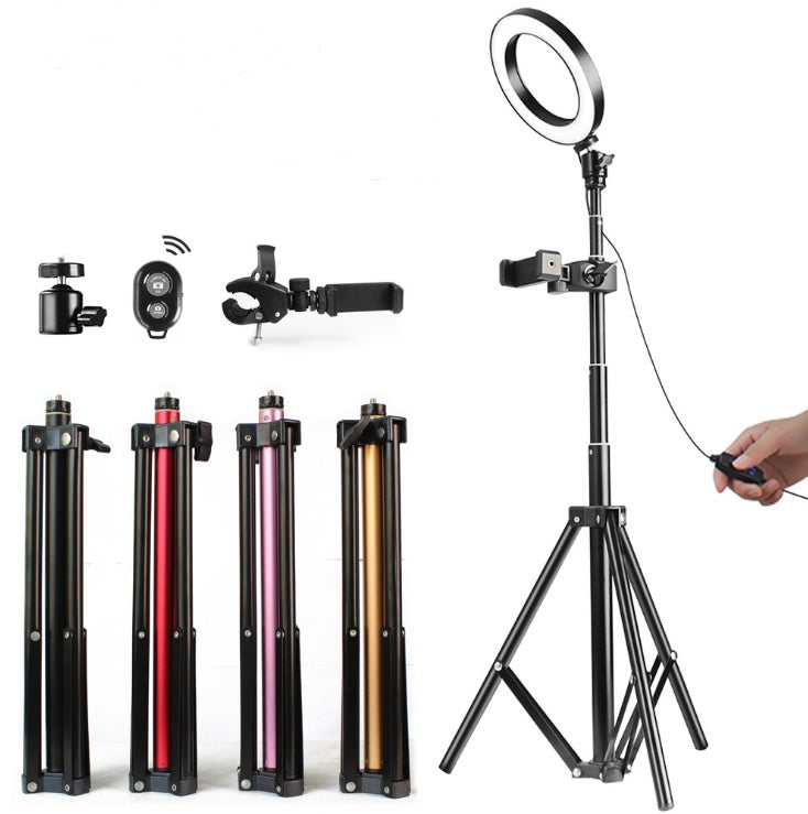Apple-Compatible Ring Light with Tripod for Live Streaming and Beauty Videos