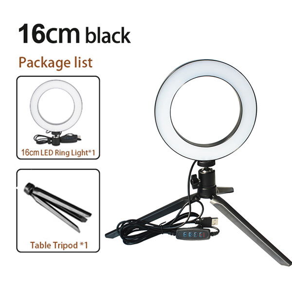 Apple-Compatible Ring Light with Tripod for Live Streaming and Beauty Videos