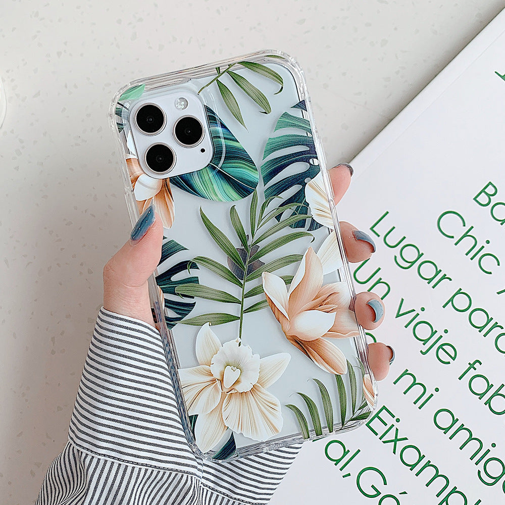 Banana Leaf Watercolor Design Protective Phone Case