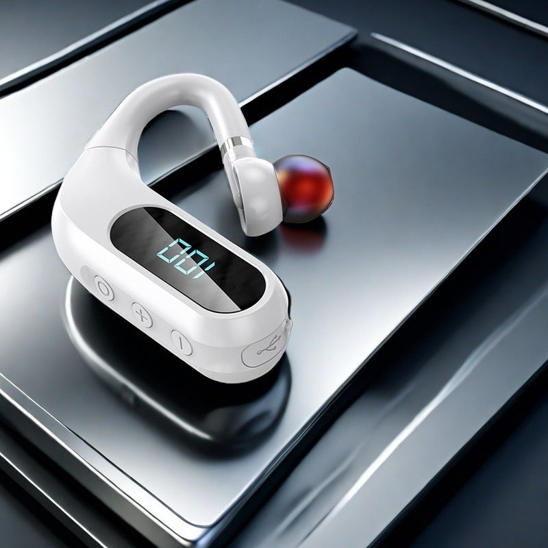 Bluetooth Earbuds With Digital Display Over-ear Design Noise Cancellation And Wireless In-ear For Sports