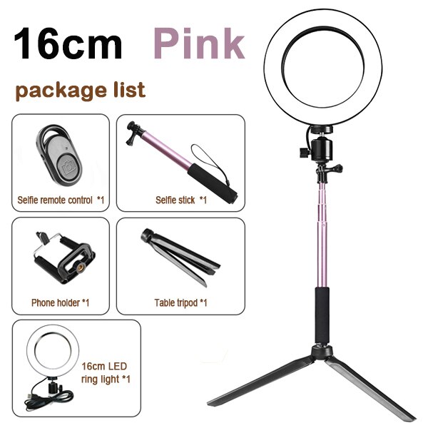 Apple-Compatible Ring Light with Tripod for Live Streaming and Beauty Videos
