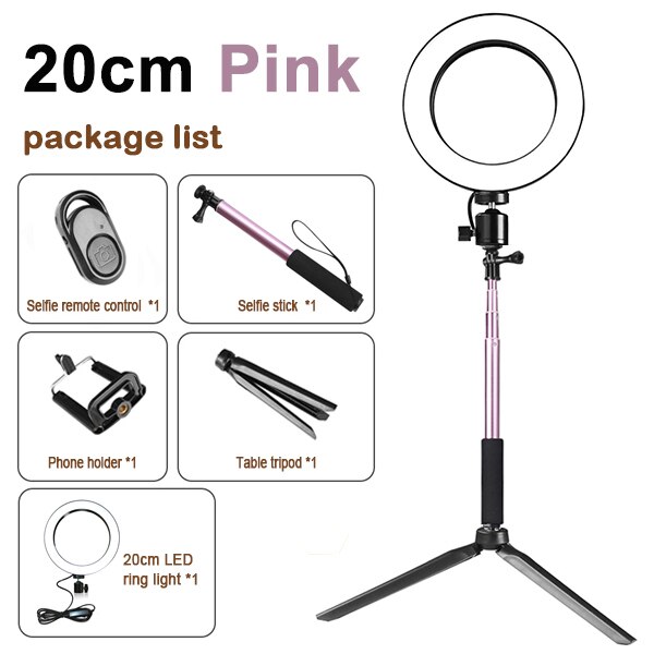 Apple-Compatible Ring Light with Tripod for Live Streaming and Beauty Videos