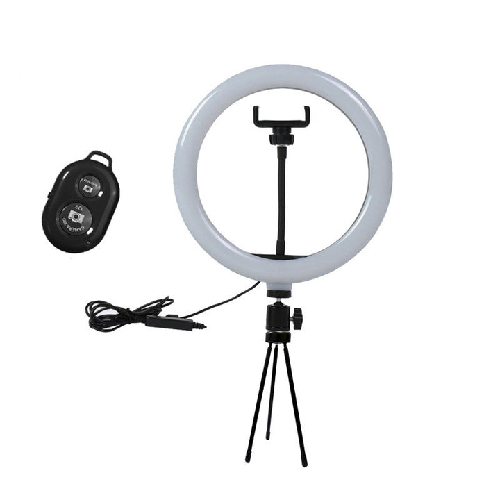 Apple-Compatible Live Ring Fill Light with Desktop Tripod and Bluetooth