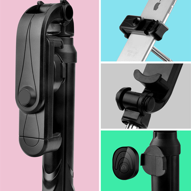 Apple-Compatible Bluetooth Selfie Stick with Tripod for Mobile Live Streaming