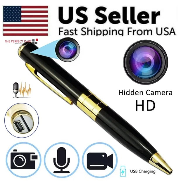 Mini Pen Camera 1080P HD Hidden Audio Video Recorder DVR Security USA
