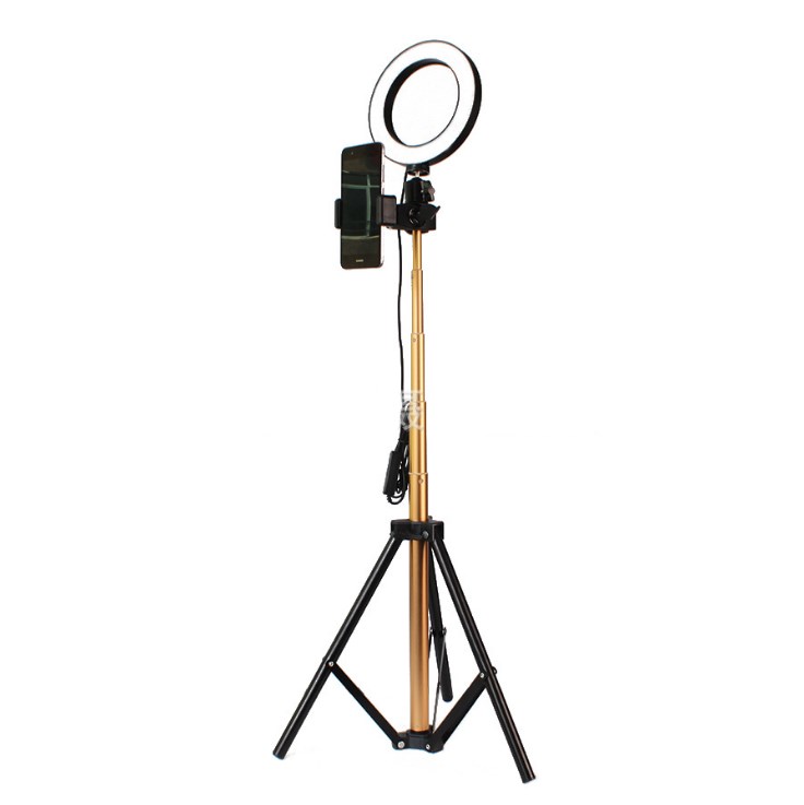 Apple-Compatible Ring Light with Tripod for Live Streaming and Beauty Videos