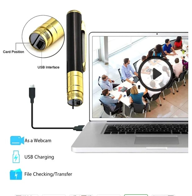 Mini Pen Camera 1080P HD Hidden Audio Video Recorder DVR Security USA