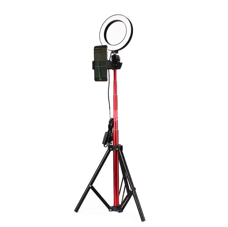 Apple-Compatible Ring Light with Tripod for Live Streaming and Beauty Videos