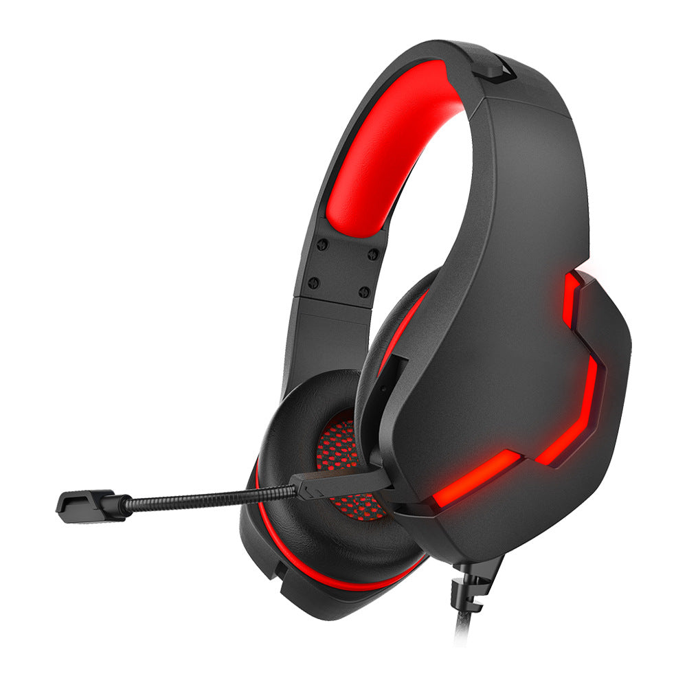 J10 Wired Gaming Headset with Mic, LED Lights, and Volume Control