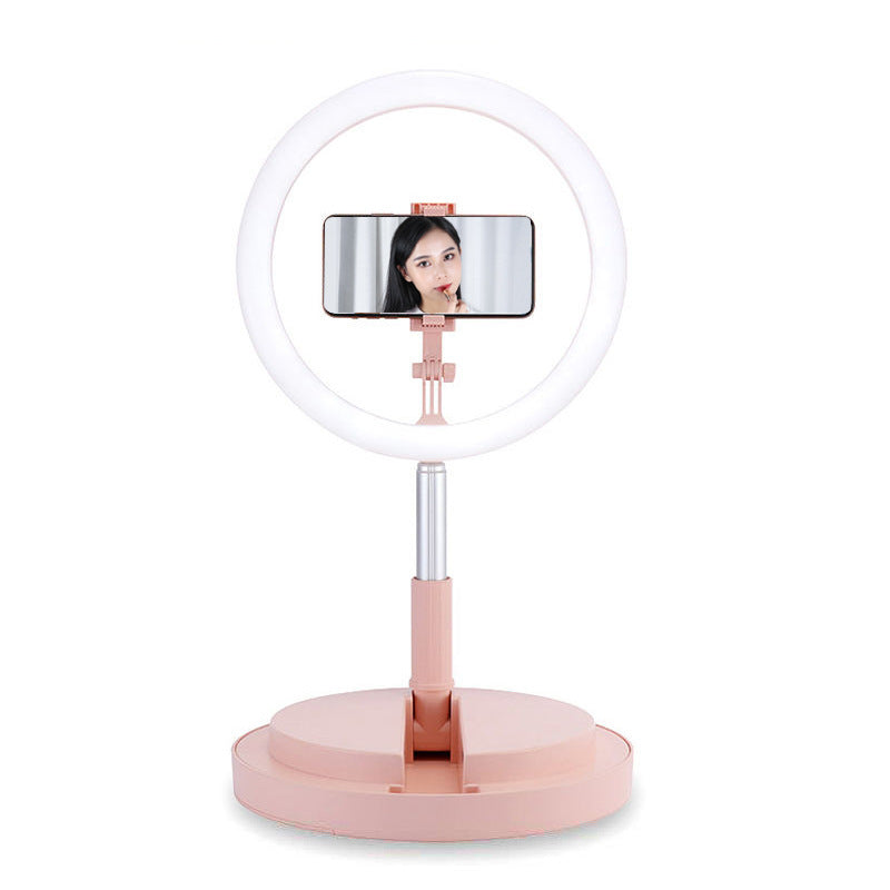 Apple-Compatible 10-Inch Dimmable LED Ring Light with Tripod for Selfies and Video