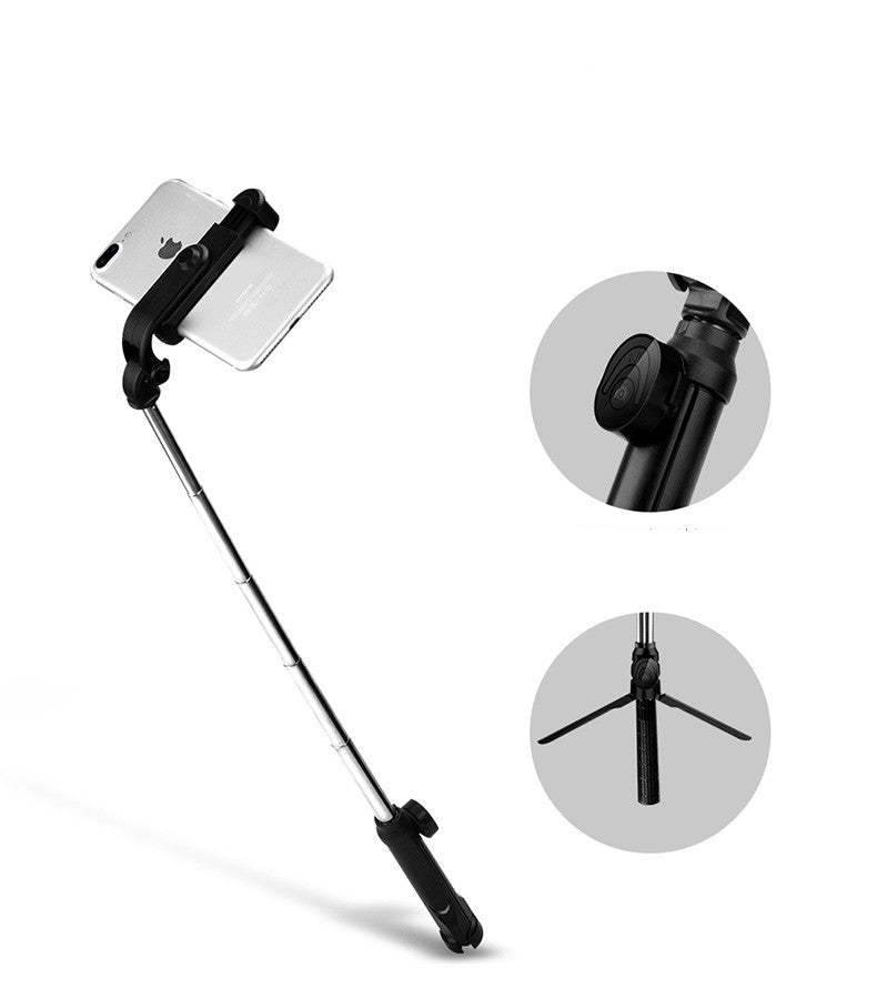 Apple-Compatible Bluetooth Selfie Stick with Tripod for Mobile Live Streaming