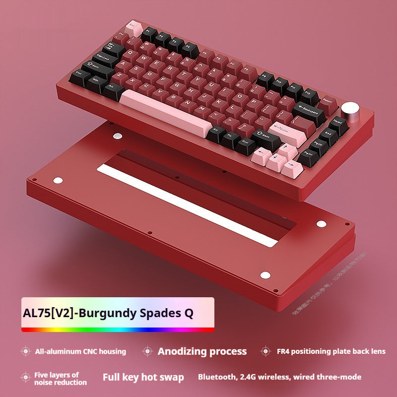 Heiji Snake Aluminum Mechanical Keyboard Kit Bluetooth Wired Three-Mode