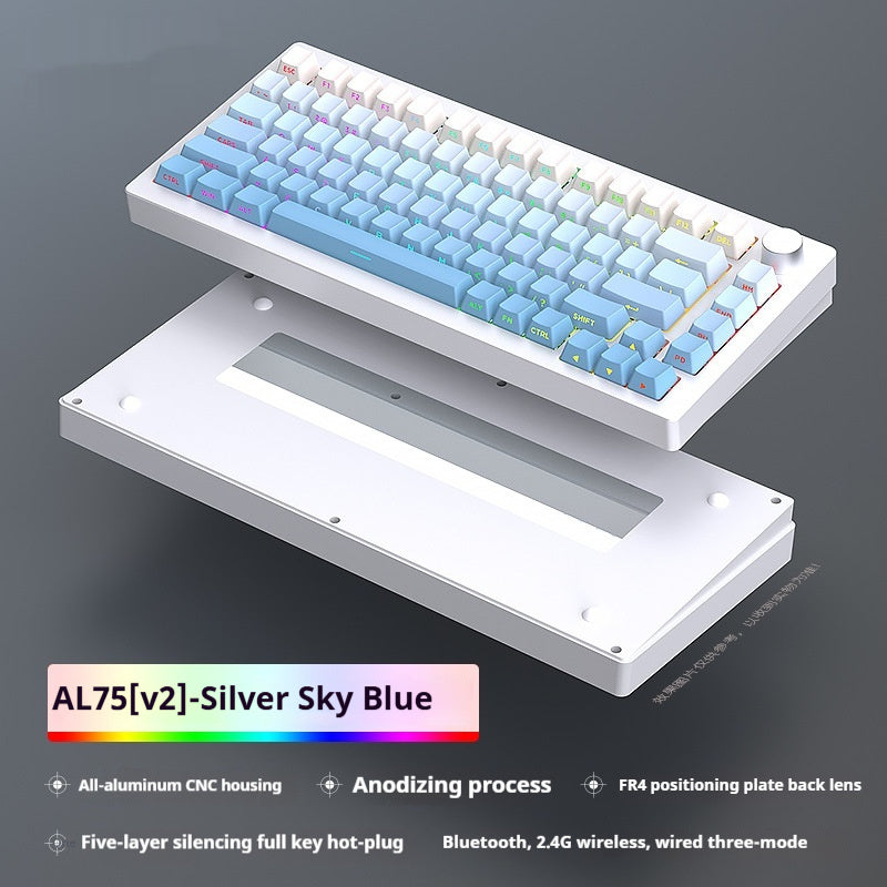 Heiji Snake Aluminum Mechanical Keyboard Kit Bluetooth Wired Three-Mode