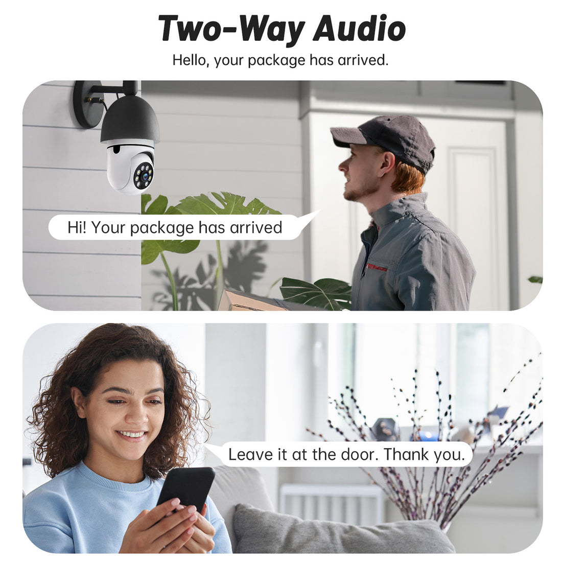 WiFi E27 2K Bulb Security Camera Set Smart Home Full HD IP Camera 2PCS