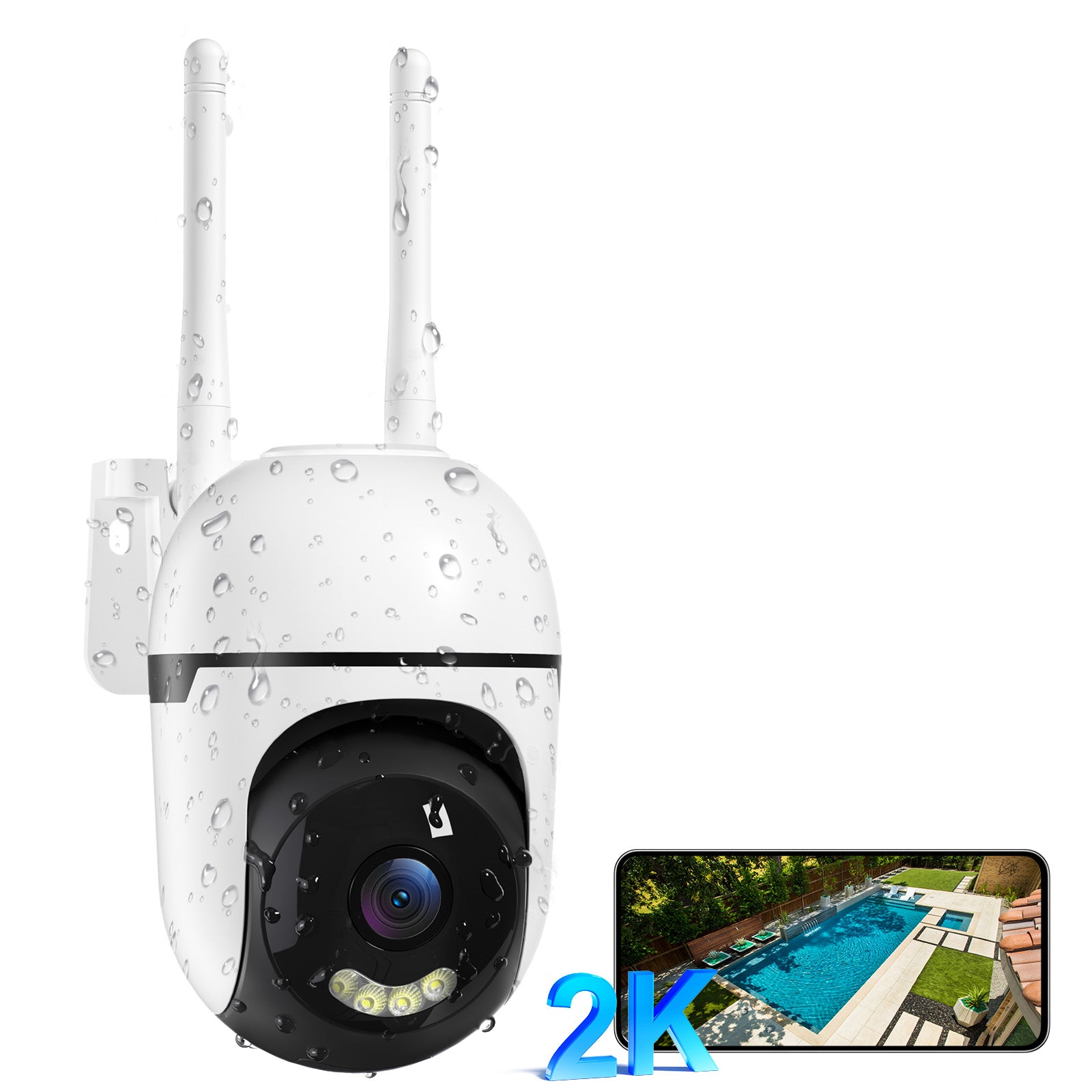 3MP PTZ Wireless Mini CCTV Security Camera WiFi Indoor Outdoor Network System