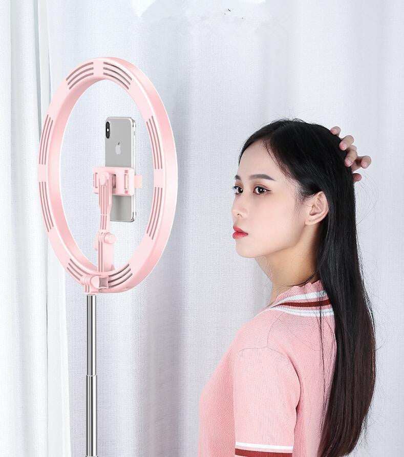 Apple-Compatible 10-Inch Dimmable LED Ring Light with Tripod for Selfies and Video