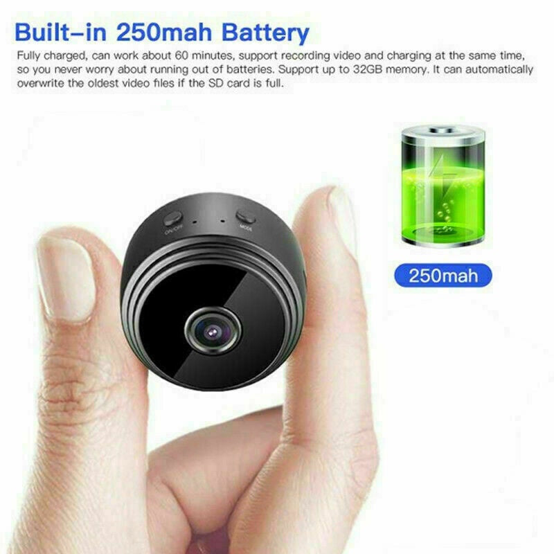 Mini Hidden Spy Camera 1080P HD WiFi Night Vision Home Security DVR