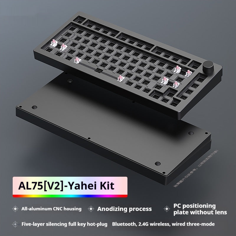 Heiji Snake Aluminum Mechanical Keyboard Kit Bluetooth Wired Three-Mode