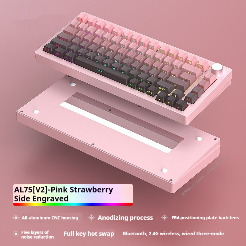 Heiji Snake Aluminum Mechanical Keyboard Kit Bluetooth Wired Three-Mode