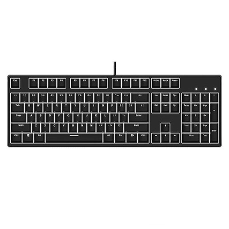 Wired Two-Color Mechanical Keyboard Green Black Red Switch Hot-Swappable