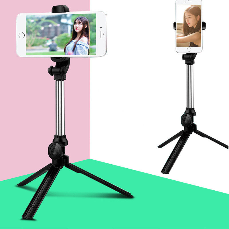 Apple-Compatible Bluetooth Selfie Stick with Tripod for Mobile Live Streaming