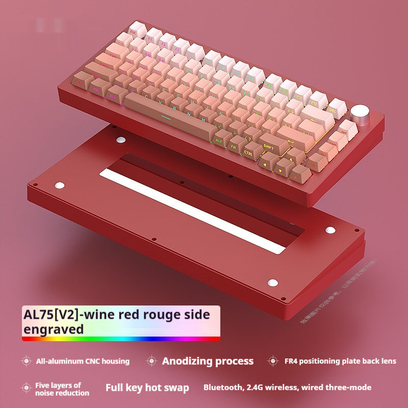 Heiji Snake Aluminum Mechanical Keyboard Kit Bluetooth Wired Three-Mode