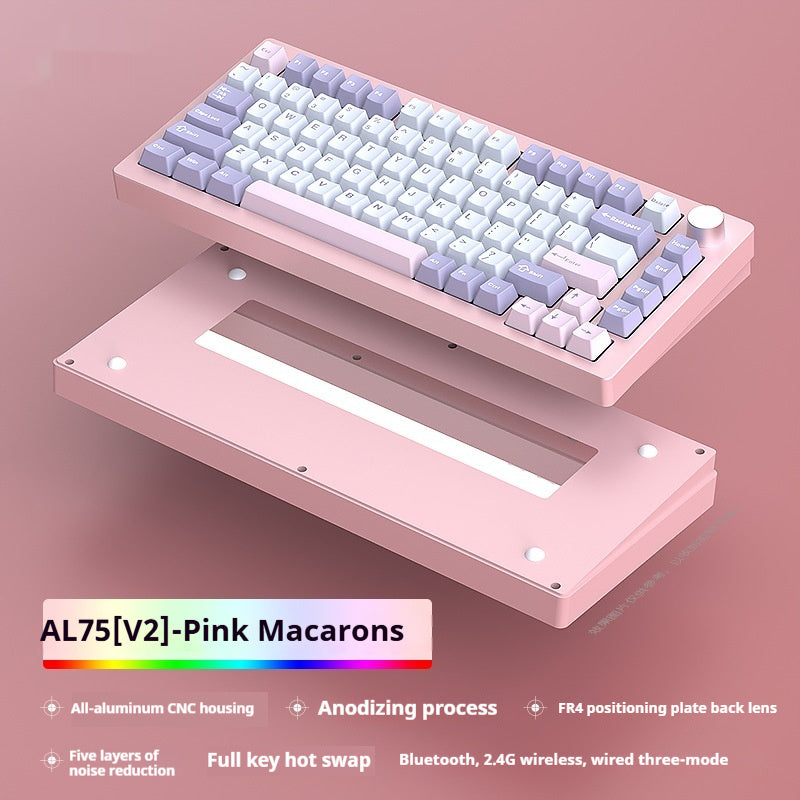 Heiji Snake Aluminum Mechanical Keyboard Kit Bluetooth Wired Three-Mode